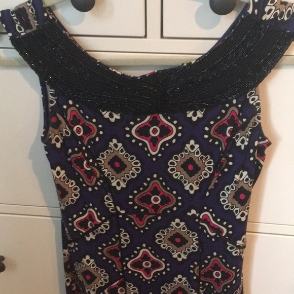 DVF printed beaded dress with open back detail - Picture 3 of 7